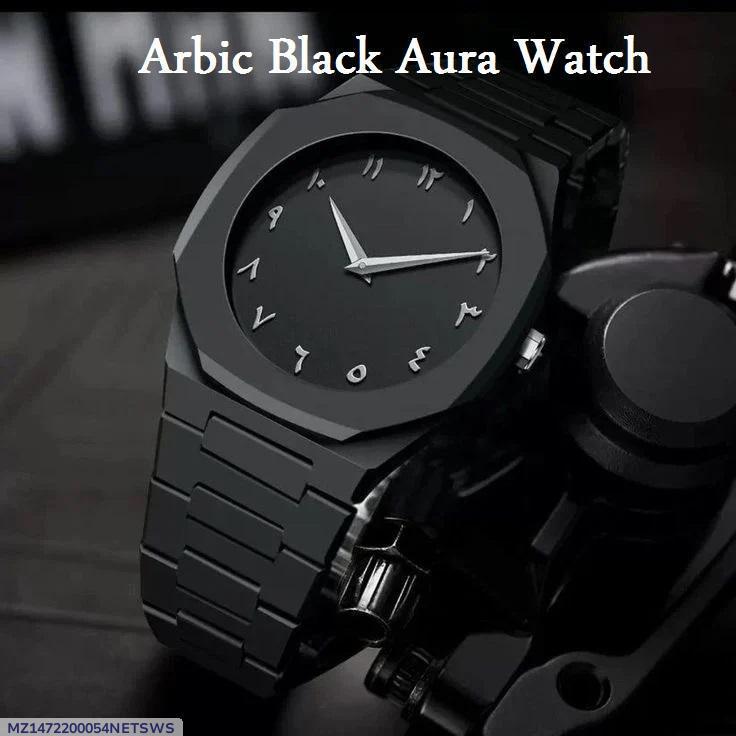 Jett Black Arabic Aura Watch For Men